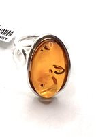 Anello Domar Donna Ambra in Argento Ambra AMBER-AN-11-280